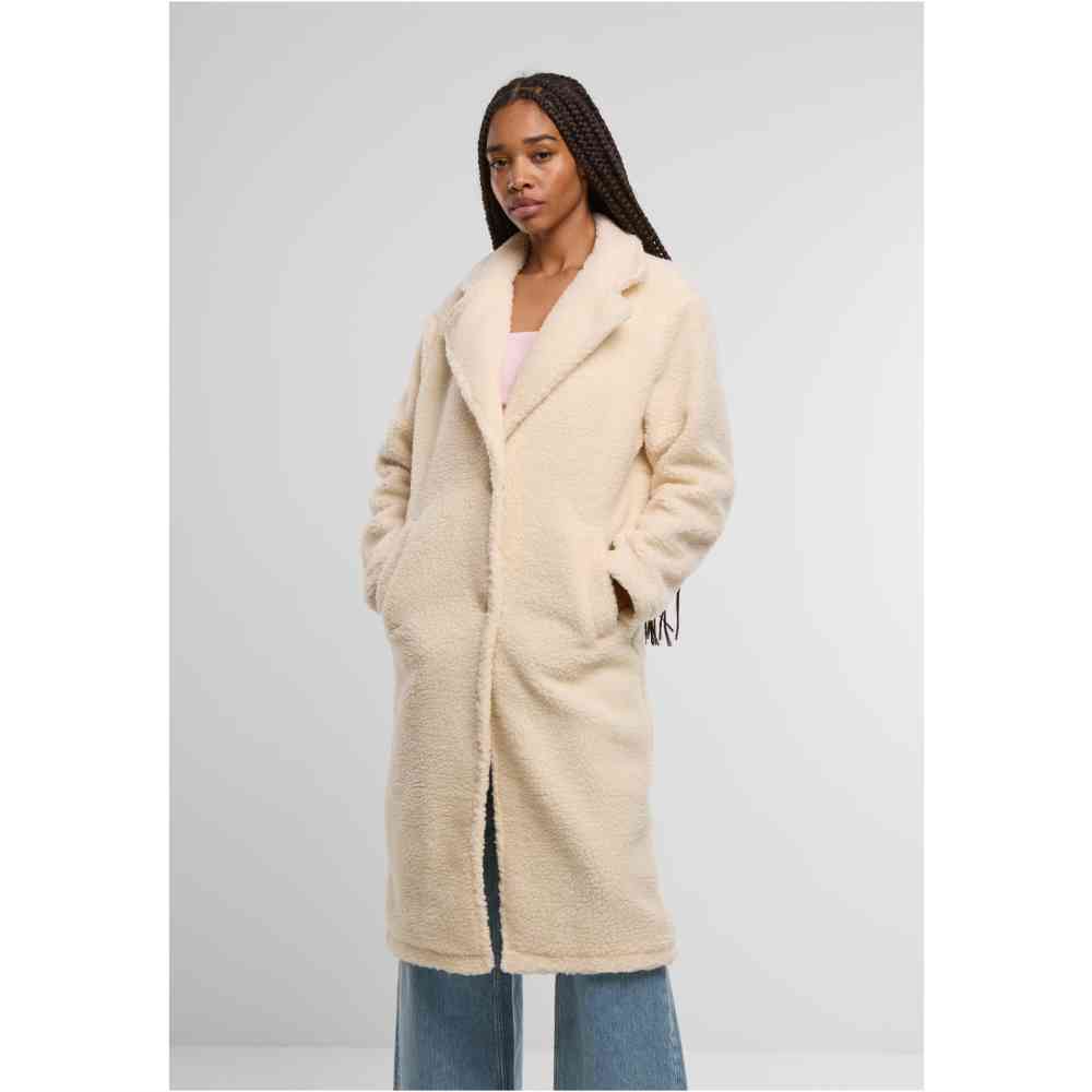 Urban Classics - Teddy Long Jas - Creme